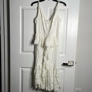 NWT Yumi Kim la Vida lace ruffle tank midi dress